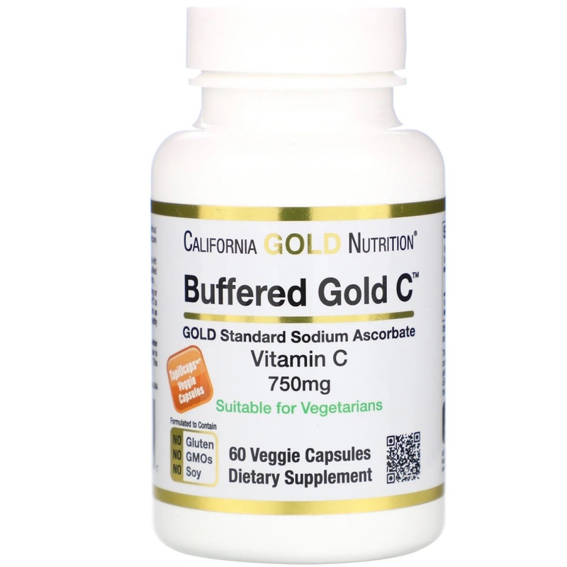 California Gold Non-Acidic Vitamin C 750mg (60 caps)