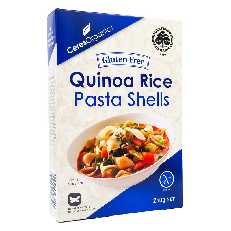 Ceres Organics Quinoa Rice Pasta – Shells (250g)