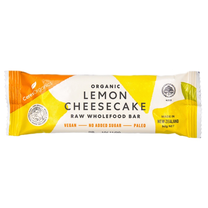 Ceres Organics Raw Wholefood Bar – Lemon Cheesecake (50g)
