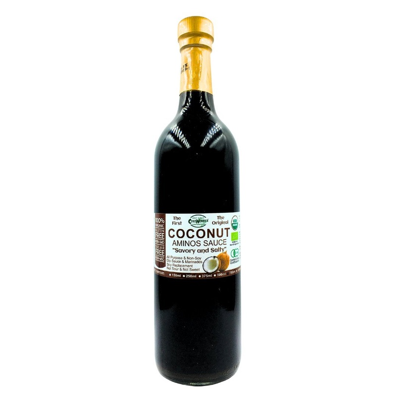 CocoWonder Organic Coconut Aminos Liquid Sauce (750ml) – Glass Bottle
