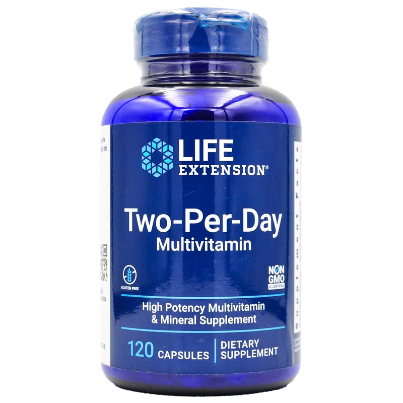 Life Extension Multivitamin Two-Per-Day Tablets (120 tablets or caps)
