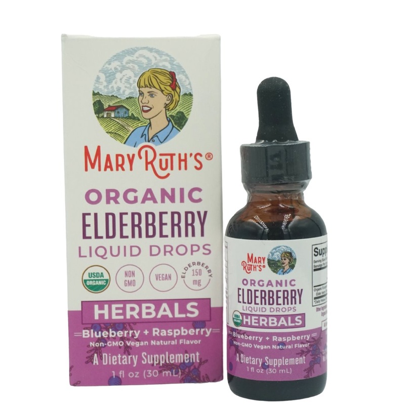 Mary Ruth’s Organic Liquid Elderberry Immunity – Blueberry + Raspberry (30ml)