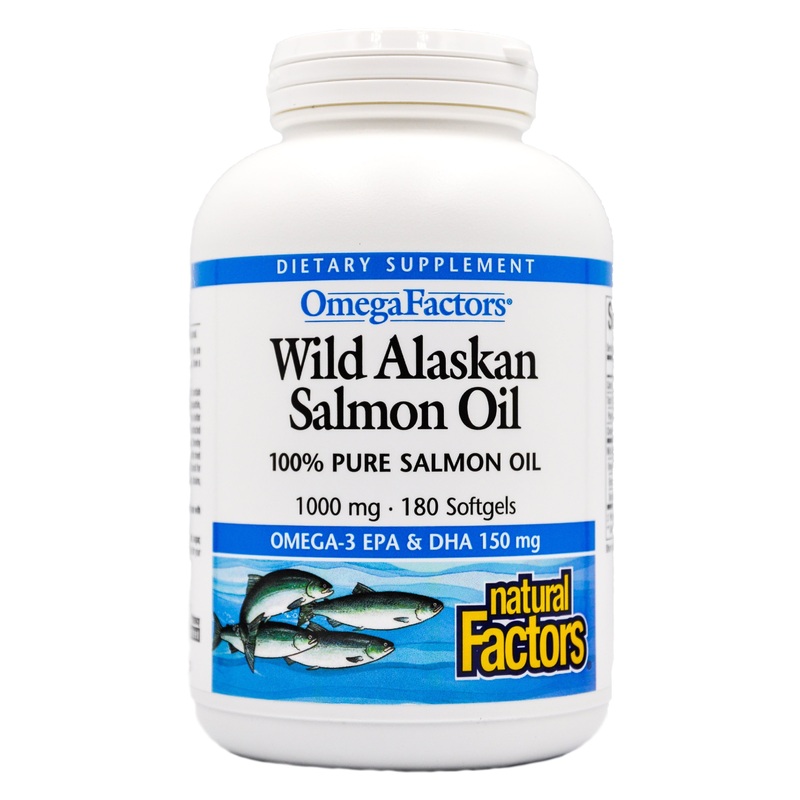 Natural Factors Wild Alaskan Salmon Oil 1000mg (180 softgels)