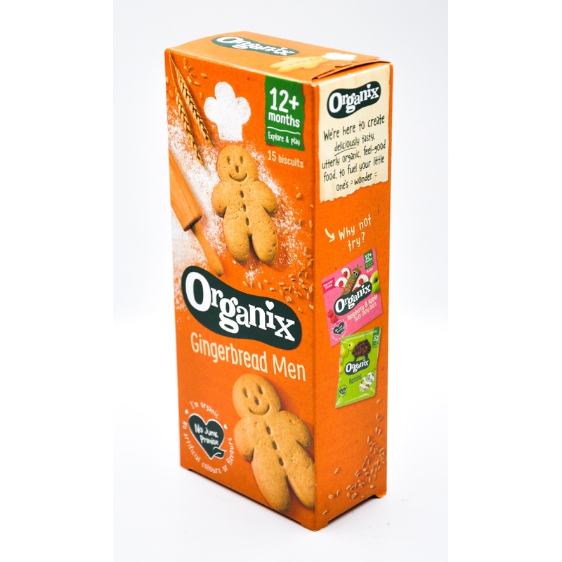 Organix Baby Snacks 12+ months – Gingerbread Men Biscuits (135g)