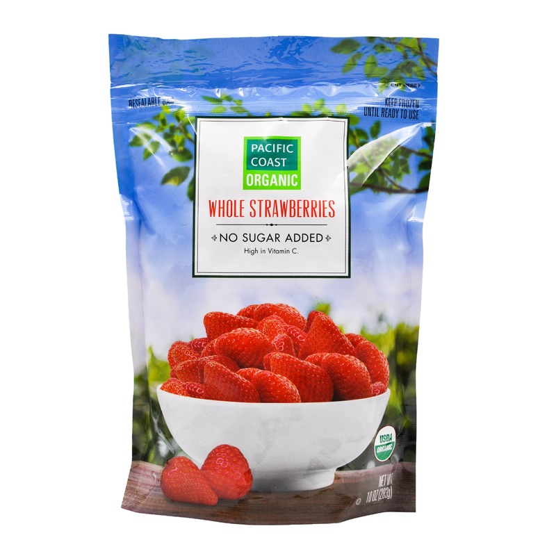 Pacific Coast Organic Whole Strawberries No Sugar Added , High in Vitamin C – Frozen (283g)