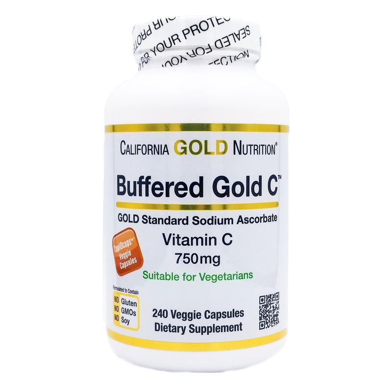 California Gold Non-Acidic Vitamin C 750mg (240 caps)