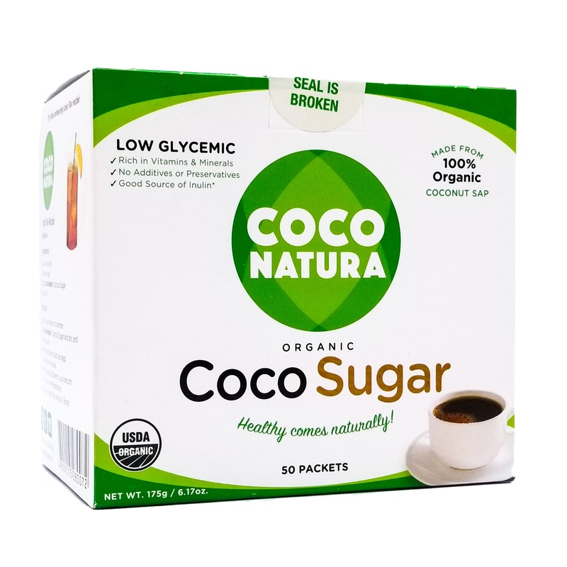 Coco Natura Organic Coconut Sugar (50 sachets) (175g)