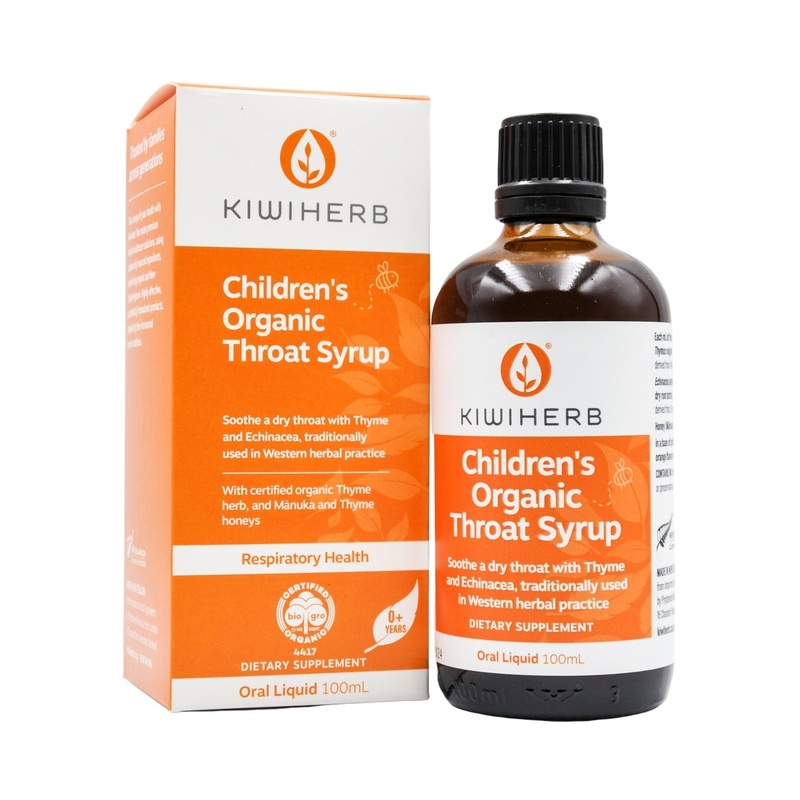 Kiwiherb Organic Herbal Supplements – Children’s Throat Syrup (100ml)