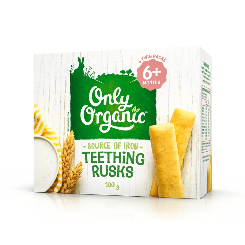 Only Organic Baby Food 6+ months – Teething Rusks (100g)