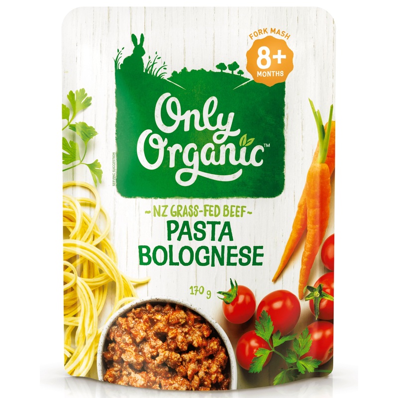 Only Organic Baby Food 8+ months – Pasta Bolognese (170g)