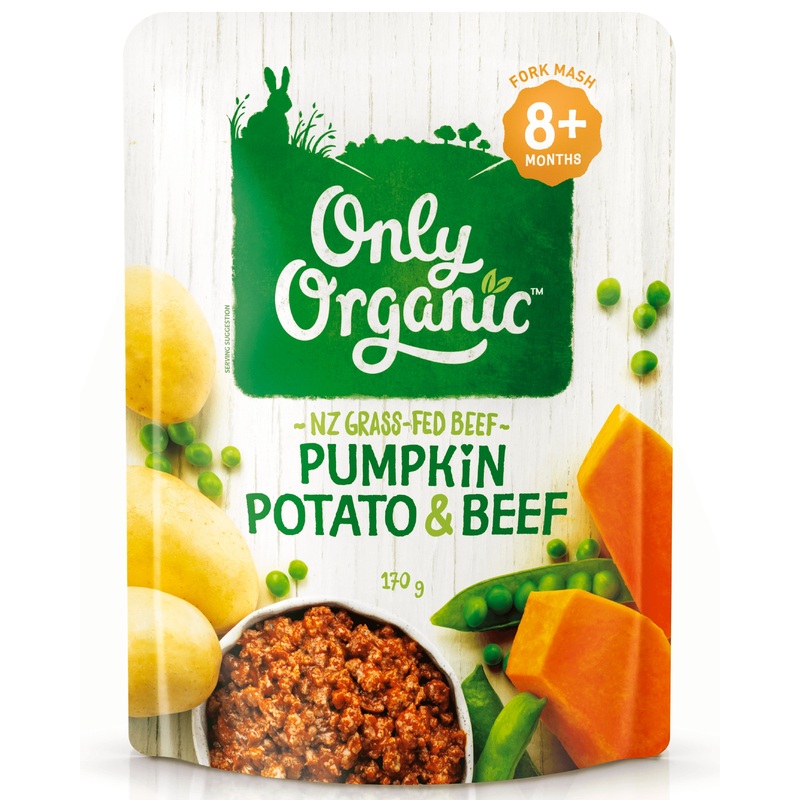 Only Organic Baby Food 8+ months – Pumpkin Potato & Beef (170g)