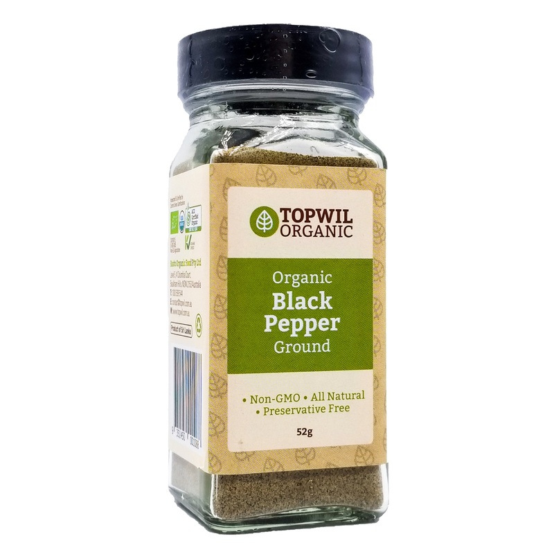 Topwil Organic Black Pepper Ground (52g)