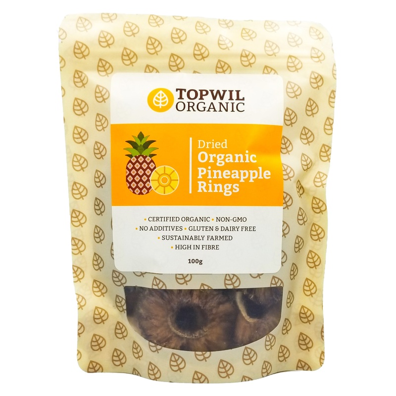 Topwil Organic Dried Pineapple Rings (100g)