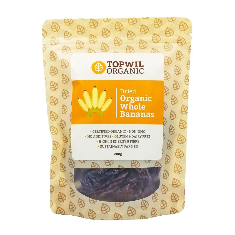 Topwil Organic Dried Whole Bananas (200g)