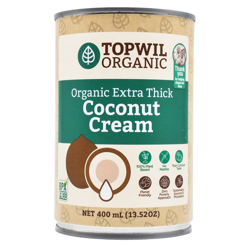 Topwil Organic Extra Thick Coconut Cream (Canned) (400ml)