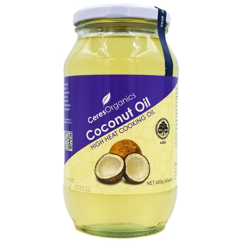 Ceres Organics High Heat Coconut Cooking Oil – Odorless (600g)