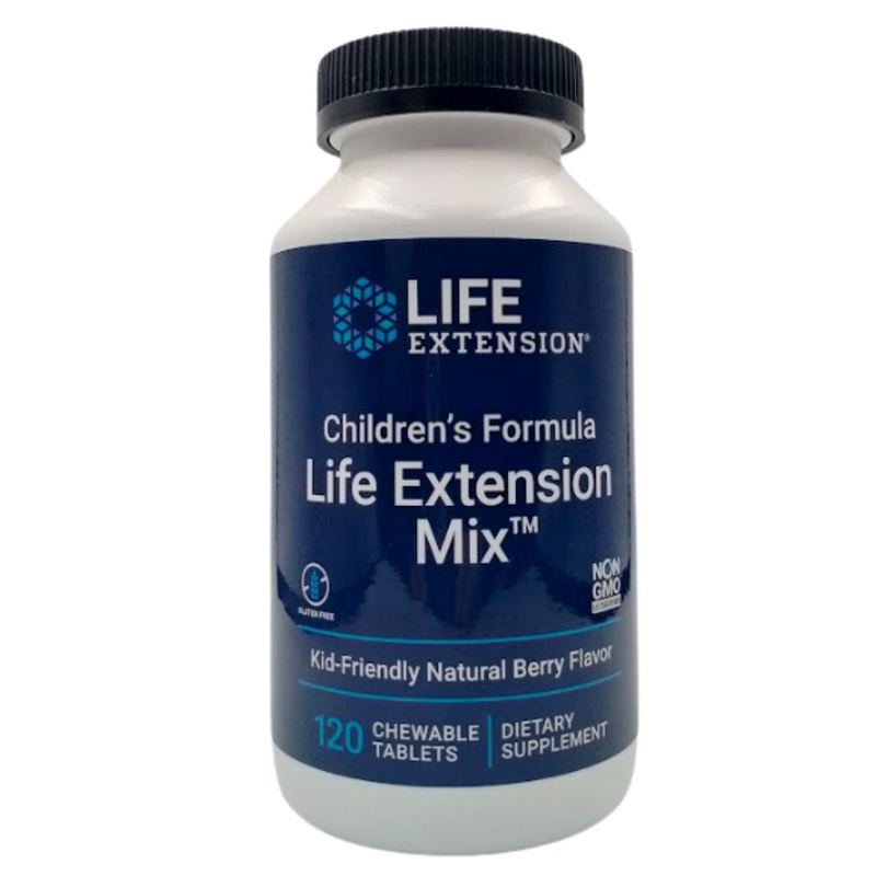 Life Extension Mix Children’s Formula – Kid-Friendly Natural Berry Flavor (120 chewable tablets)