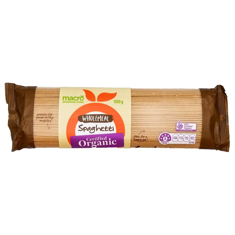 Macro Organic Pasta – Wholemeal Spaghetti (500g)