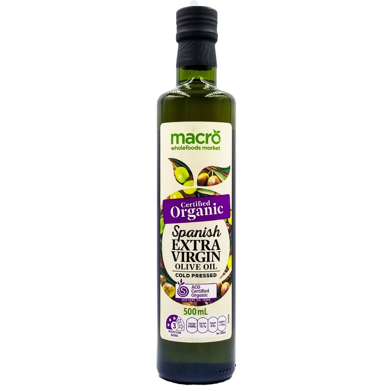 Macro Organic Spanish Extra Virgin Olive Oil Cold Pressed (500ml)