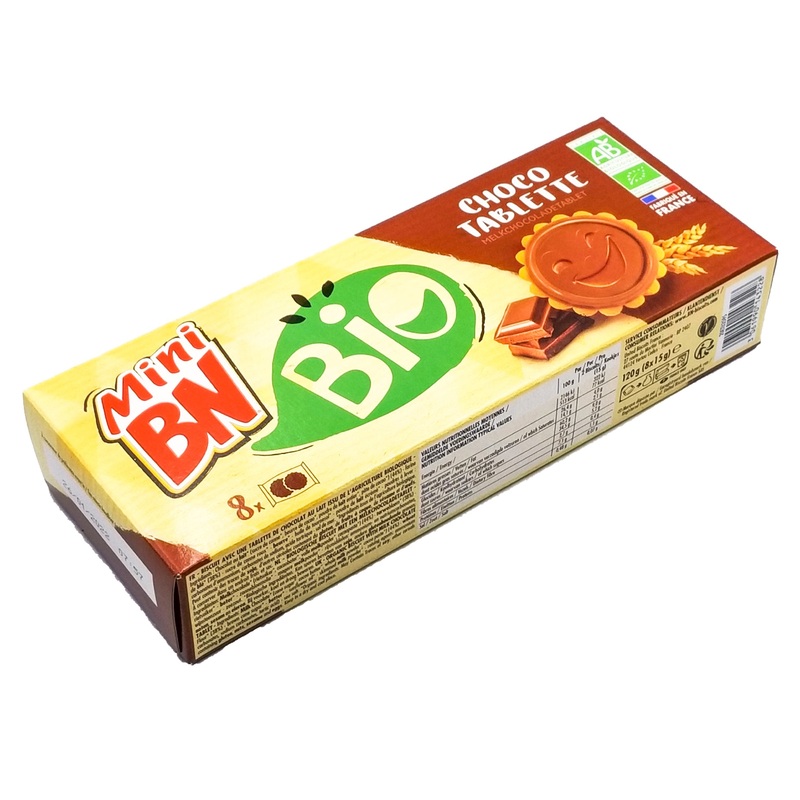 Mini BN Organic Choco Tablette Cookies (120g)