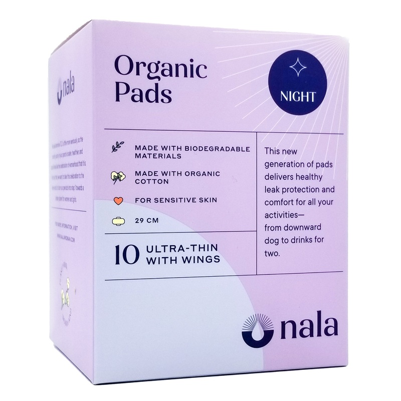 Nala Organic Biodegradable Sanitary Pads – Night (10 pads)