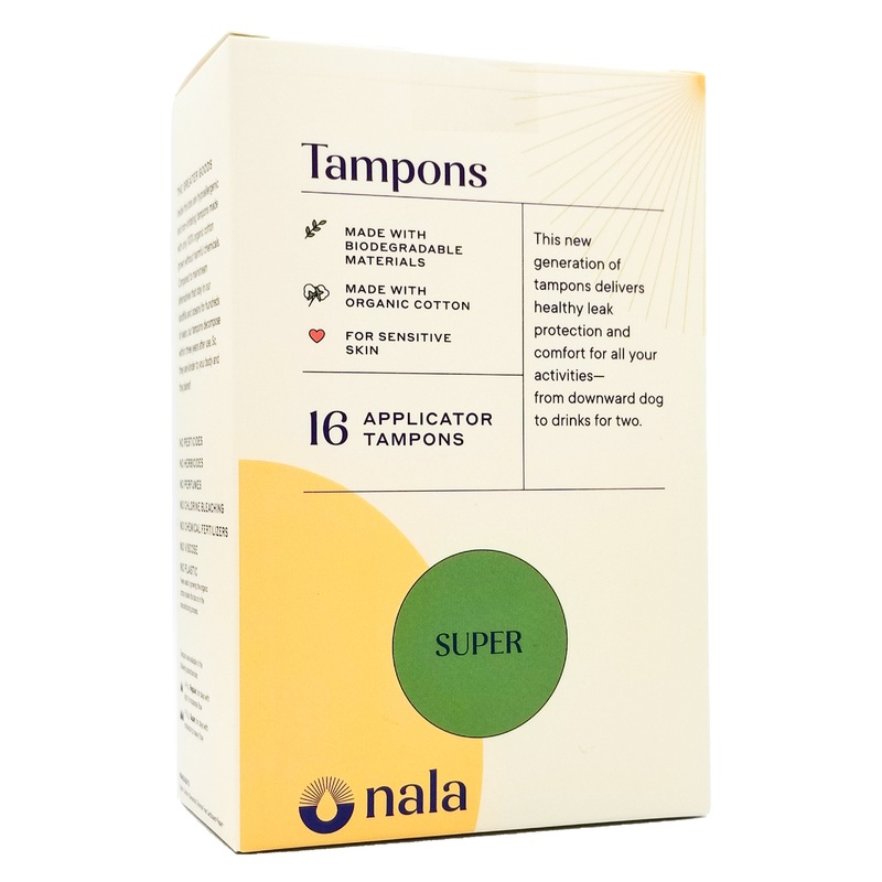 Nala Organic Biodegradable Tampons – Super (16 tampons)