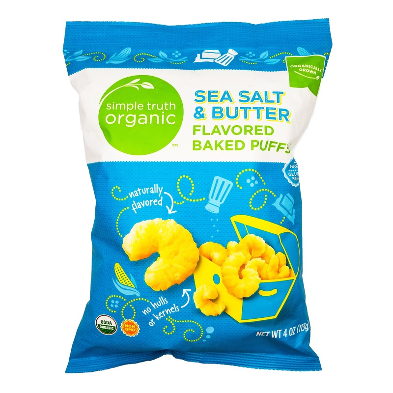 Simple Truth Organic Baked Puffs Snack – Sea Salt & Butter (113g)