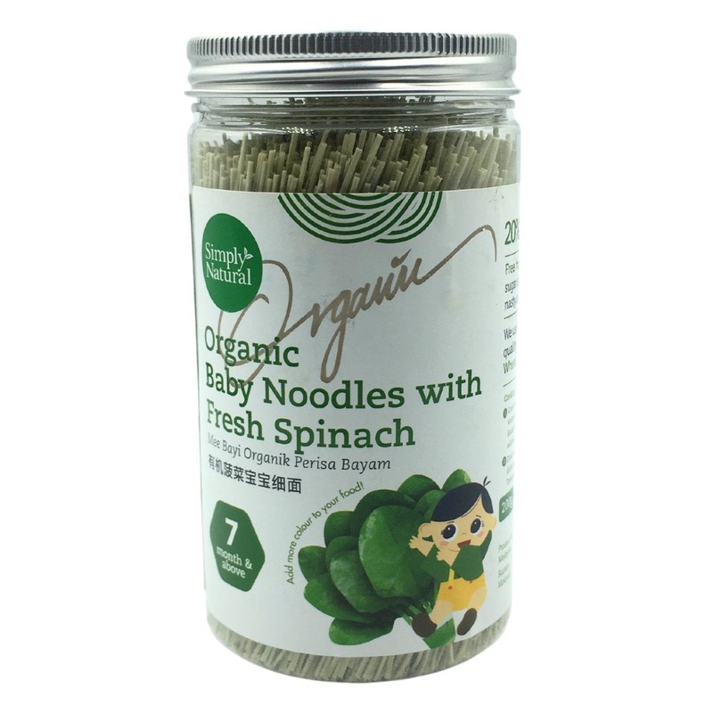 Simply Natural Organic Baby Noodles 7+ months – Spinach (200g)
