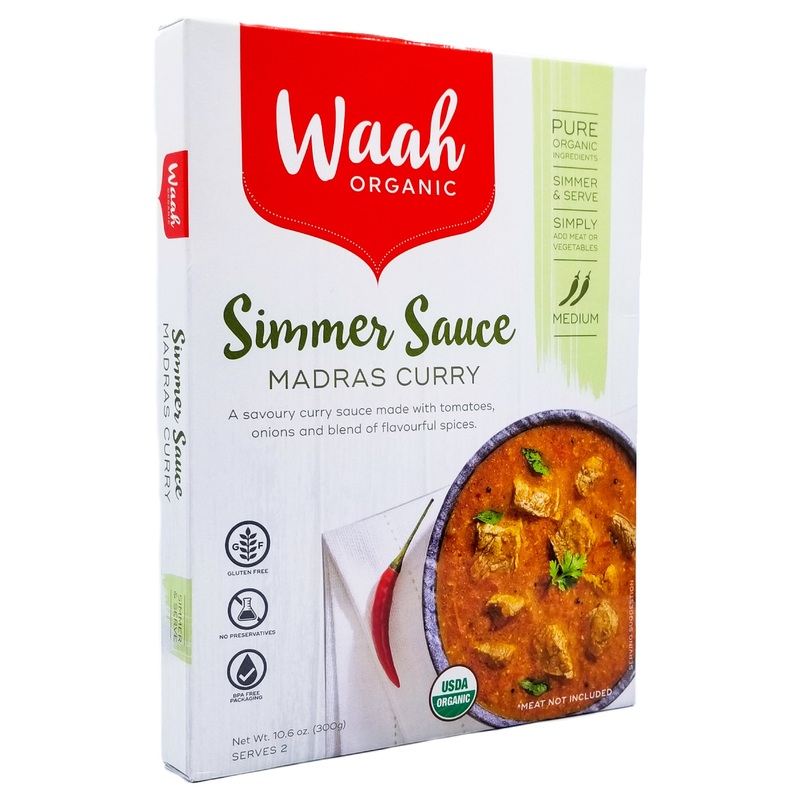 Waah Organic Simmer Sauce – Madras Curry (300g)