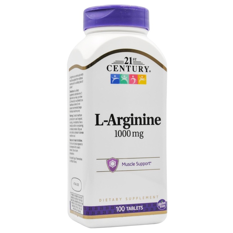 21st Century L-Arginine 1000mg (100 tablets)