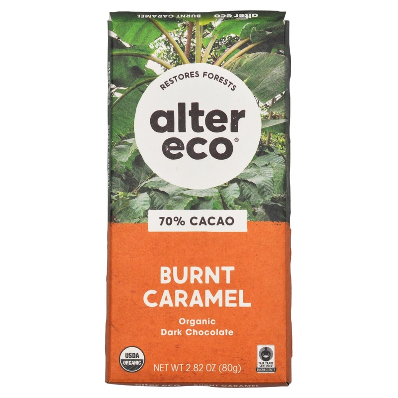 Alter Eco Organic Dark Chocolate Burnt Caramel – 70% (80g)