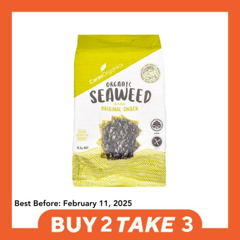 [B2T3] Ceres Organics Seaweed Snack – Original (11.3g)