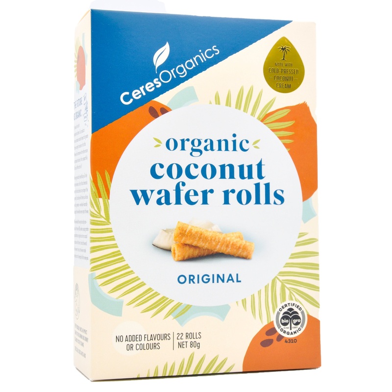 Ceres Organics Coconut Wafer Rolls – Original (80g)