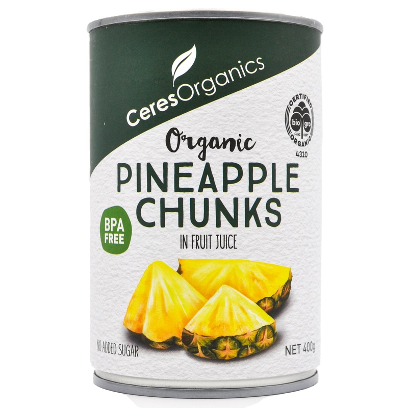 Ceres Organics Organic Pineapple Chunks in Fruit Juice (400g)