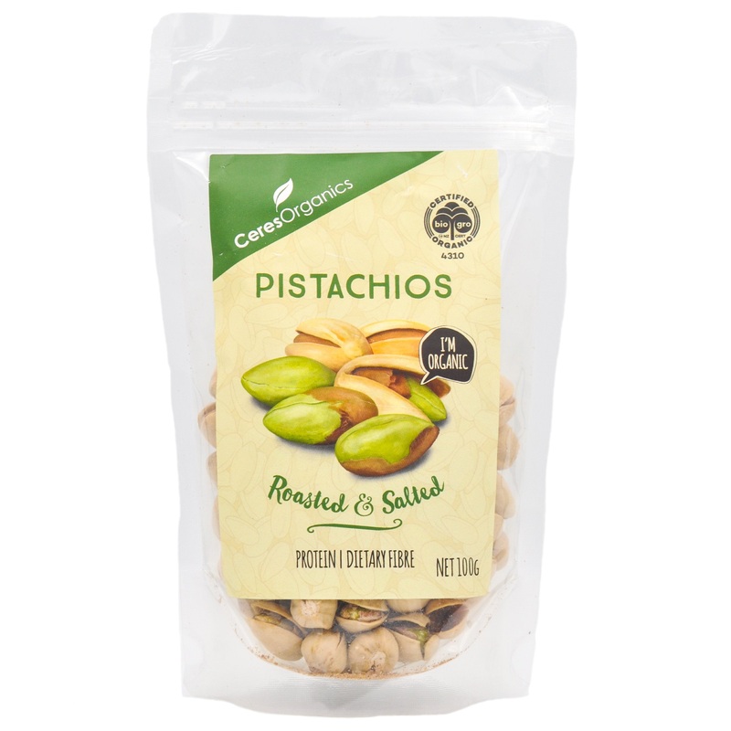Ceres Organics Pistachios – Roasted & Salted (100g)
