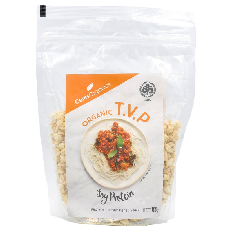 Ceres Organics Soy Protein TVP (Textured Vegetable Protein) (100g)
