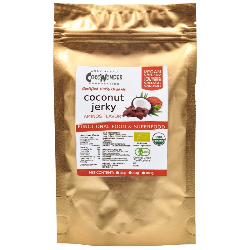 CocoWonder Organic Coconut Jerky – Aminos (50g)