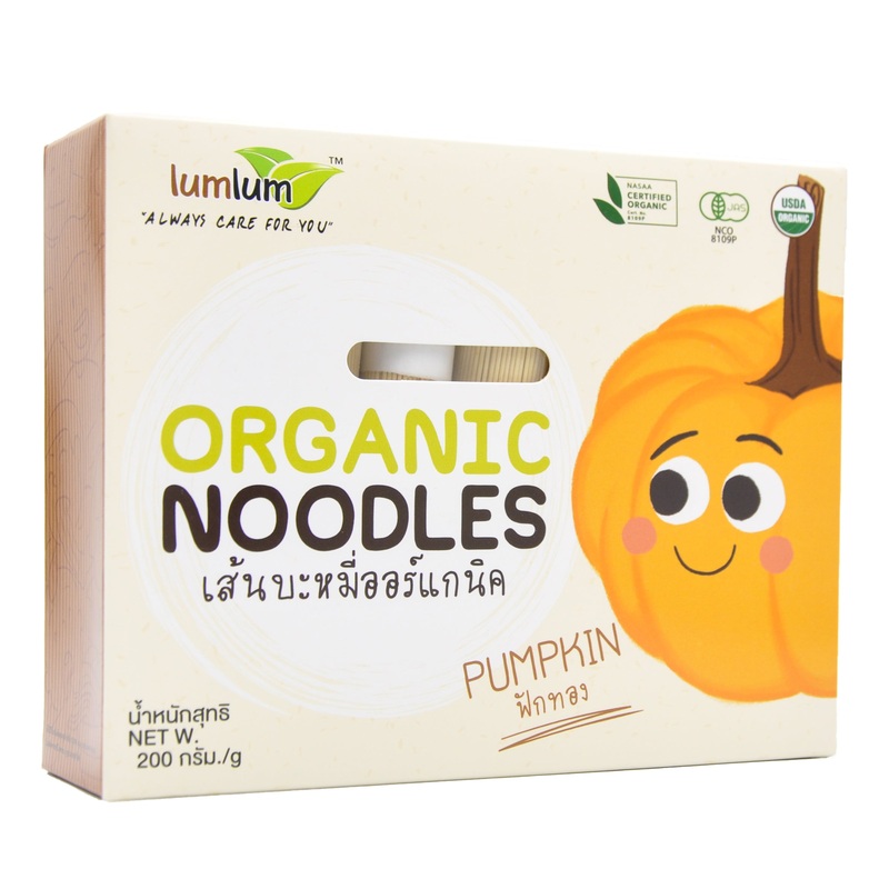 Lumlum Organic Baby Noodles 7+ months – Pumpkin (200g)