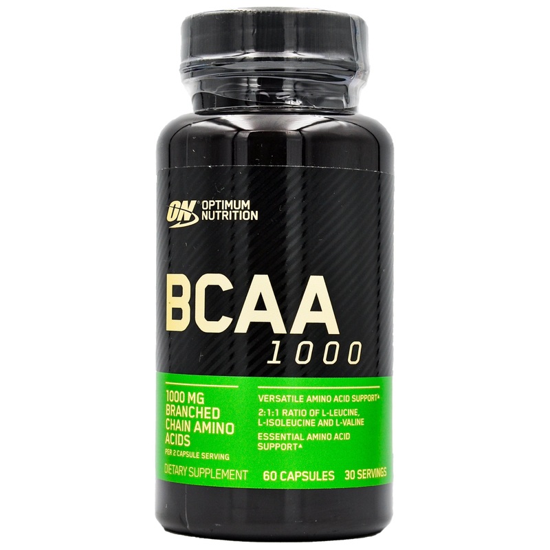 Optimum Nutrition Branched Chain Amino Acids BCAA 1000mg (60 caps, 30 servings)