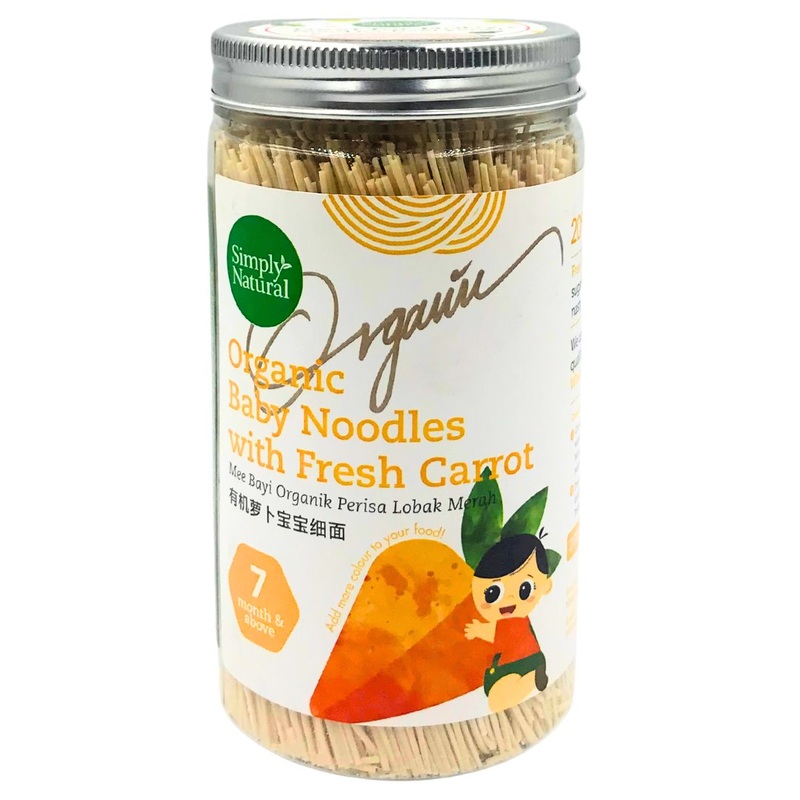 Simply Natural Organic Baby Noodles 7+ months – Fresh Carrot (200g)