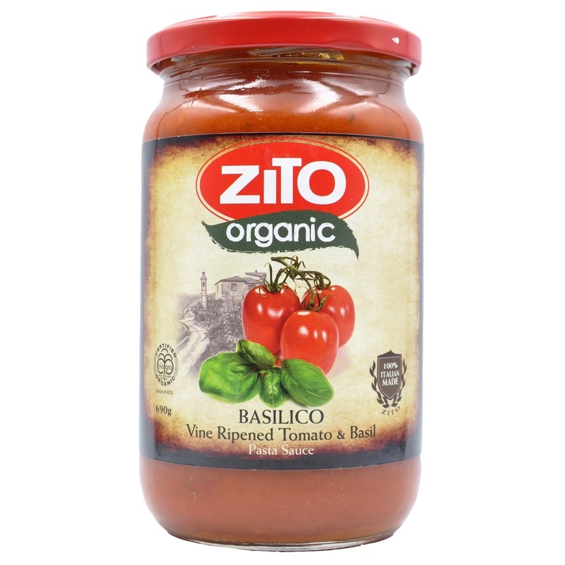 Zito Organic Pasta Sauce – Basilico Tomato & Basil (690g)