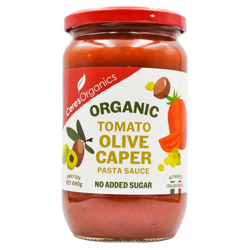 Ceres Organics Pasta Sauce – Tomato Olive Caper (690g)