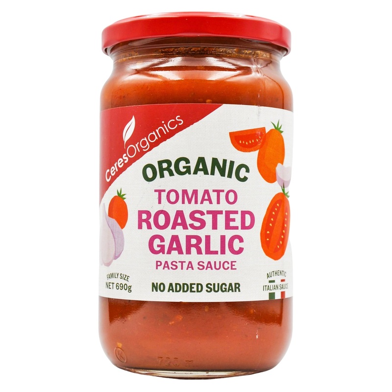 Ceres Organics Pasta Sauce – Tomato Roasted Garlic (690g)