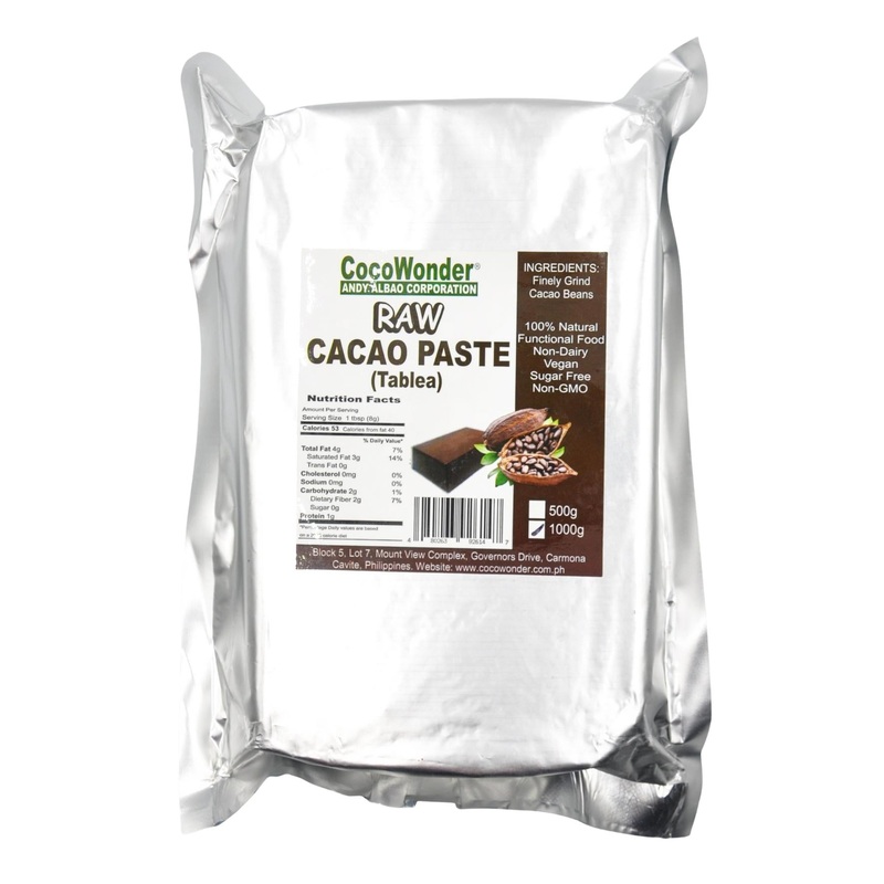 CocoWonder Organic Raw Cacao Paste – Tablea (1kg)