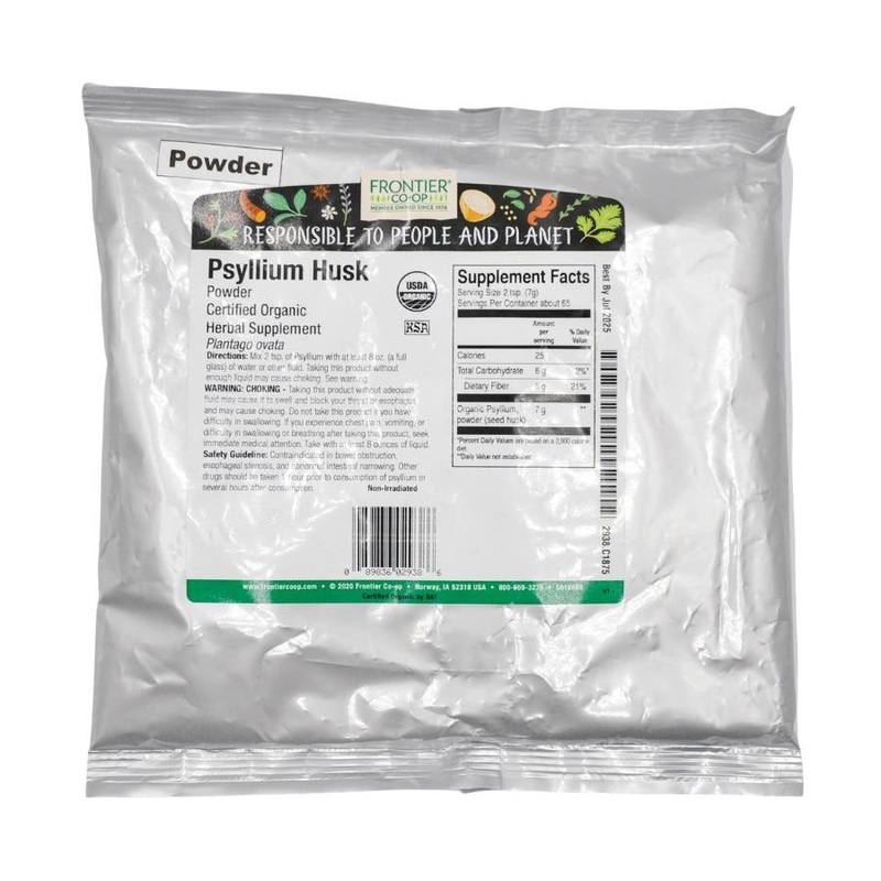Frontier Organic Psyllium Husk Fiber – Powder (453g)