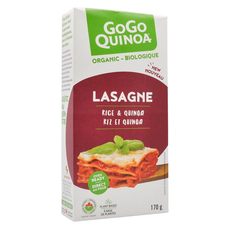 Gogo Quinoa Organic Pasta Lasagne – Rice & Quinoa (170g)