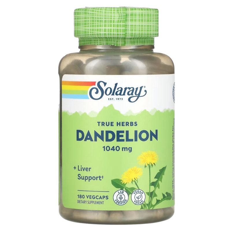 Solaray True Herbs Dandelion 1040mg (180 caps, 90 servings)