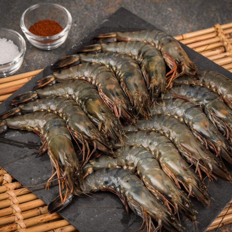 Wildcaught Organic Seafood Black Tiger Shrimp – Whole (585g)