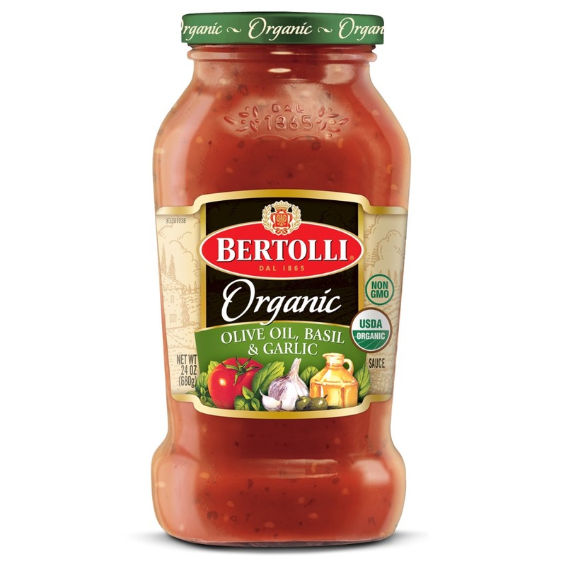 Bertolli Organic Olive Oil, Basil & Garlic Sauce (680g)