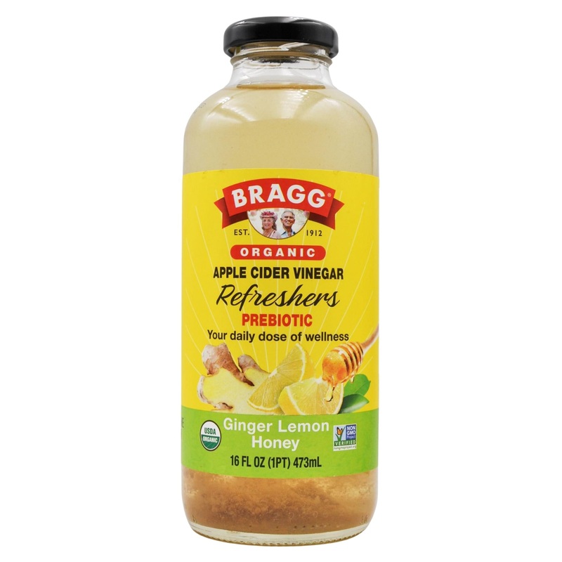 Bragg Organic Apple Cider Vinegar Refreshers Prebiotic – Ginger Lemon Honey (473ml)